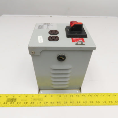 Daykin MDGTA-05 480V Pri 120V Sec. 1Ph Transformer Disconnect 1000VA