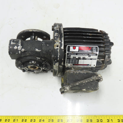 Isgev AES 63 B 4 60:1 Ratio 0.18/0.22kW Gear Reducer 22/26RPM Out 230/460V 3PH