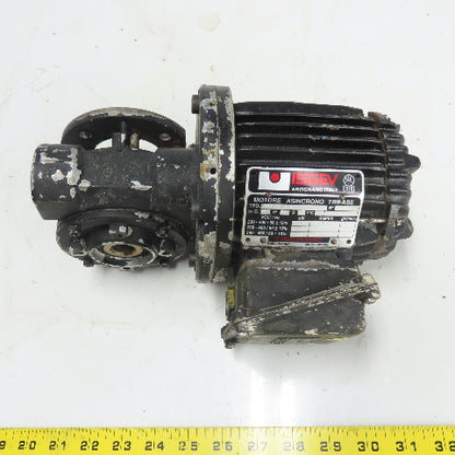 Isgev AES 63 B 4 60:1 Ratio 0.18/0.22kW Gear Reducer 22/26RPM Out 230/460V 3PH
