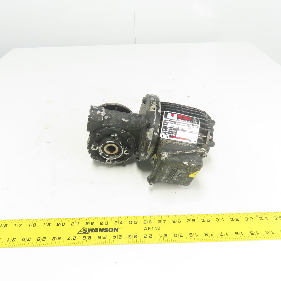 Isgev AES 63 B 4 60:1 Ratio 0.18/0.22kW Gear Reducer 22/26RPM Out 230/460V 3PH