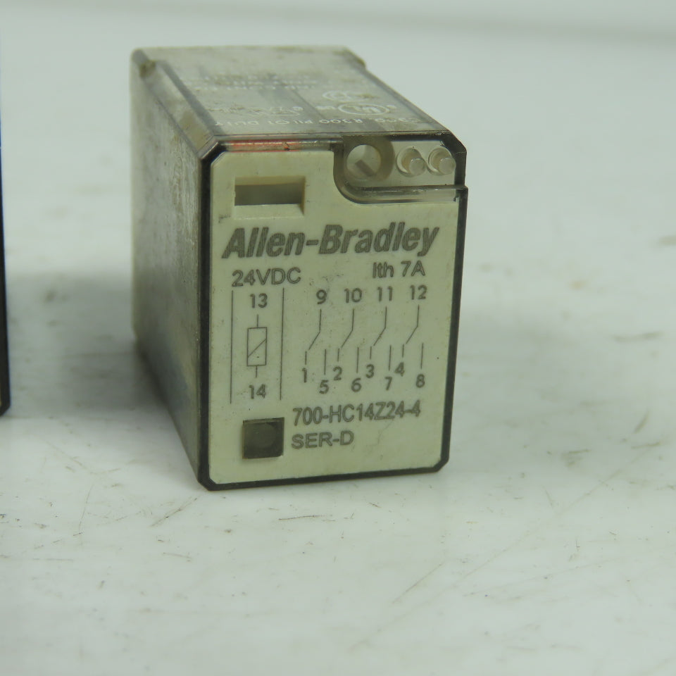 Allen Bradley 700-HC14Z24-4 Ser D Relay 24VDC Ith 7A Lot Of 5
