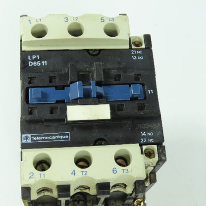 Telemecanique LP1D6511 80A 50HP 3-Pole Power Contactor 24VDC Coil