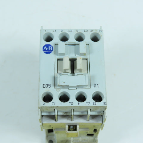 Allen Bradley 100-C09D*01 Ser A 9A 5HP 600VAC IEC C09 Contactor 24VDC Coil