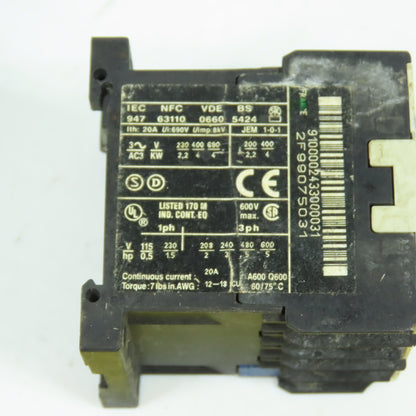 Telemecanique LP4K0910BW3 9A 5HP 600VAC 3-Pole Contactor 24VDC Coil Lot/7