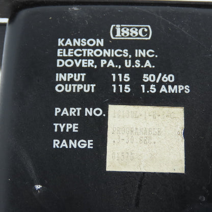 ISSC Kanson 1013UL-1-H-3-C 1013 U Programmable Timer 0.3-30 Sec 115VAC