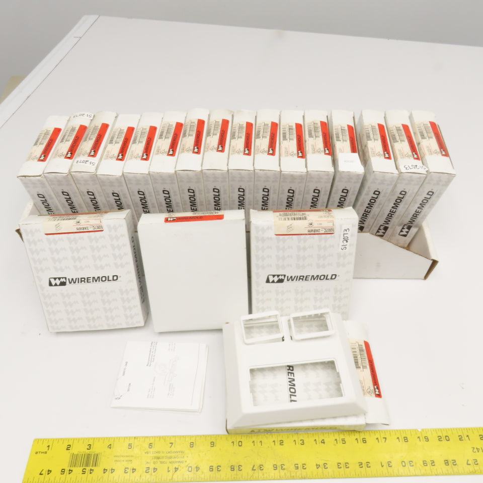Wiremold 5007C-2ABWH Access 5000 Deep Device White Plate Fitting Lot Of 20