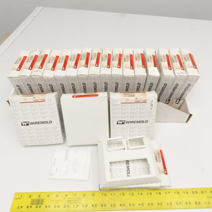 Wiremold 5007C-2ABWH Access 5000 Deep Device White Plate Fitting Lot Of 20