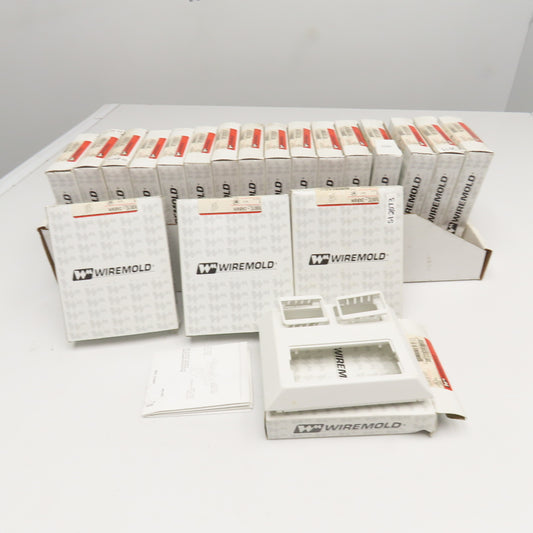 Wiremold 5007C-2ABWH Access 5000 Deep Device White Plate Fitting Lot Of 20