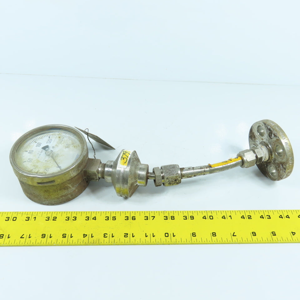 Wika 990.34 Stainless Diaphragm Seal Pressure Gauge 1500PSI W/ 0-160 Gauge