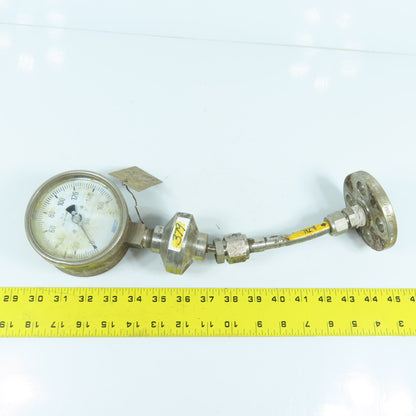 Wika 990.34 Stainless Diaphragm Seal Pressure Gauge 1500PSI W/ 0-160 Gauge