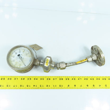 Wika 990.34 Stainless Diaphragm Seal Pressure Gauge 1500PSI W/ 0-160 Gauge