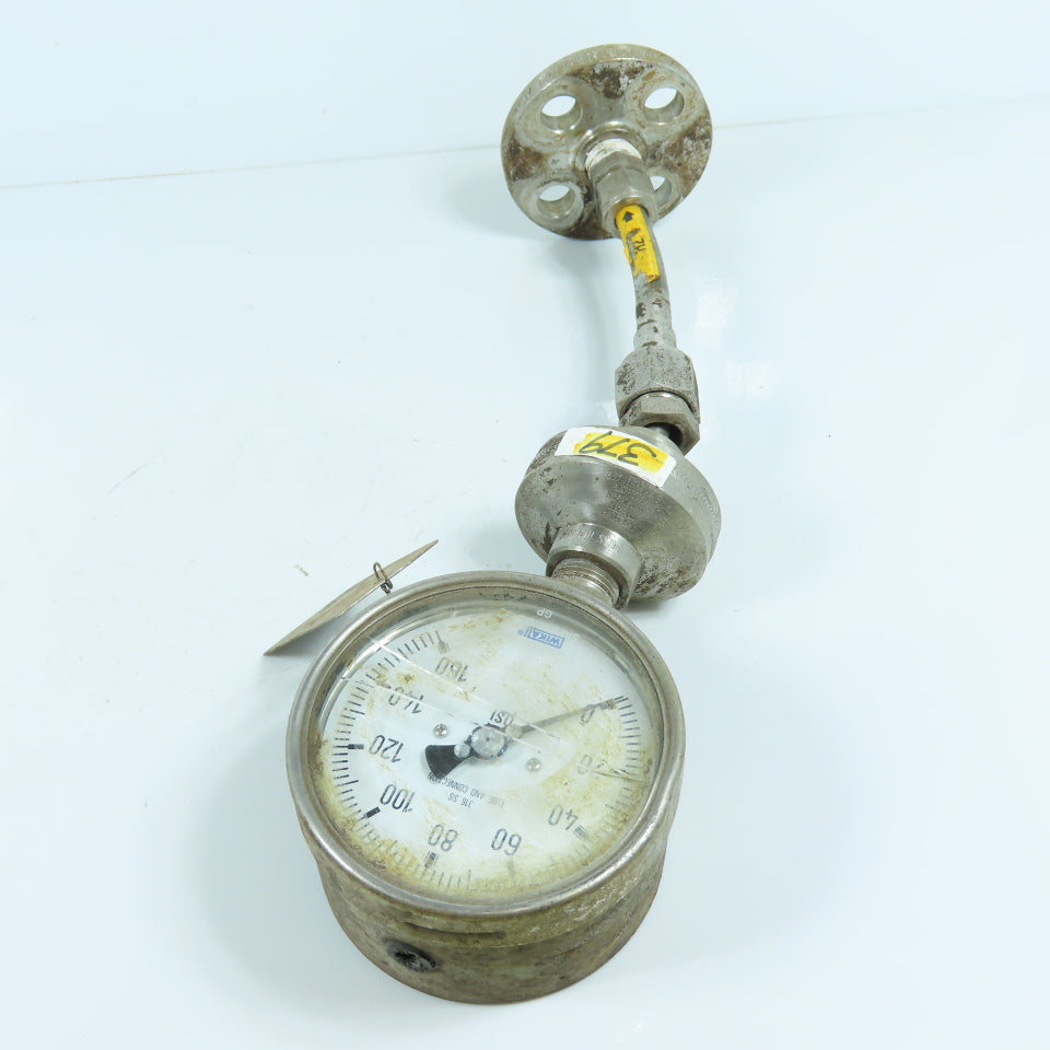 Wika 990.34 Stainless Diaphragm Seal Pressure Gauge 1500PSI W/ 0-160 Gauge