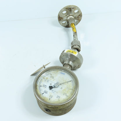 Wika 990.34 Stainless Diaphragm Seal Pressure Gauge 1500PSI W/ 0-160 Gauge
