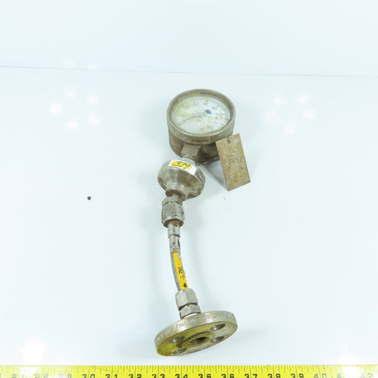Wika 990.34 Stainless Diaphragm Seal Pressure Gauge 1500PSI W/ 0-160 Gauge