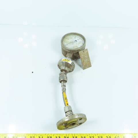 Wika 990.34 Stainless Diaphragm Seal Pressure Gauge 1500PSI W/ 0-160 Gauge