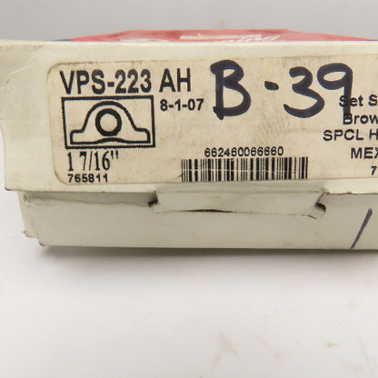 Browning VPS-223 AH 1-7/16" Bore 2 Bolt Pillow Block Bearing