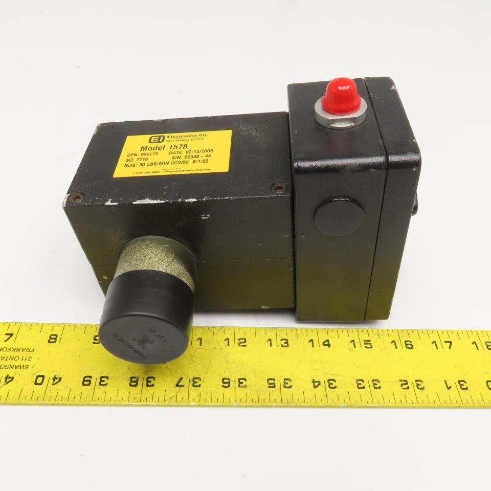 Electronics Inc. Model 1578 MagnaValve Shot Peening Control 30 Lbs./Min CCW20