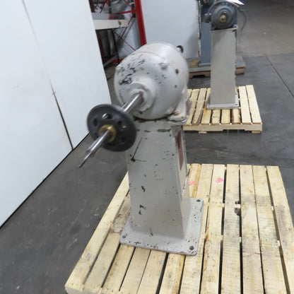 Chas. F L'Hommedieu & Sons No. 132 3HP 440V Pedestal Buffer 3400RPM 1.2" Arbor