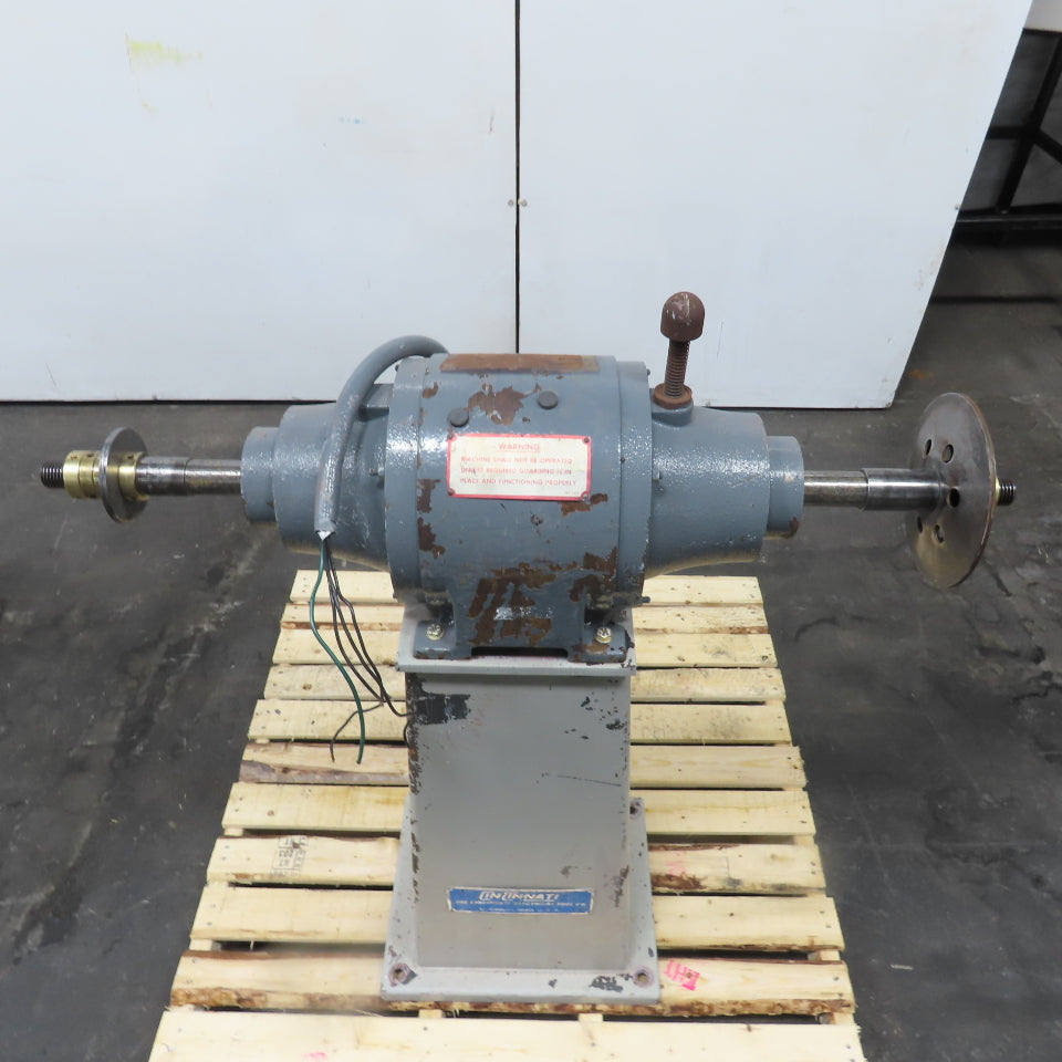 Cincinnati 202-103 Model 102 3HP 480V Pedestal Buffer 3600RPM 1-1/4" Arbor