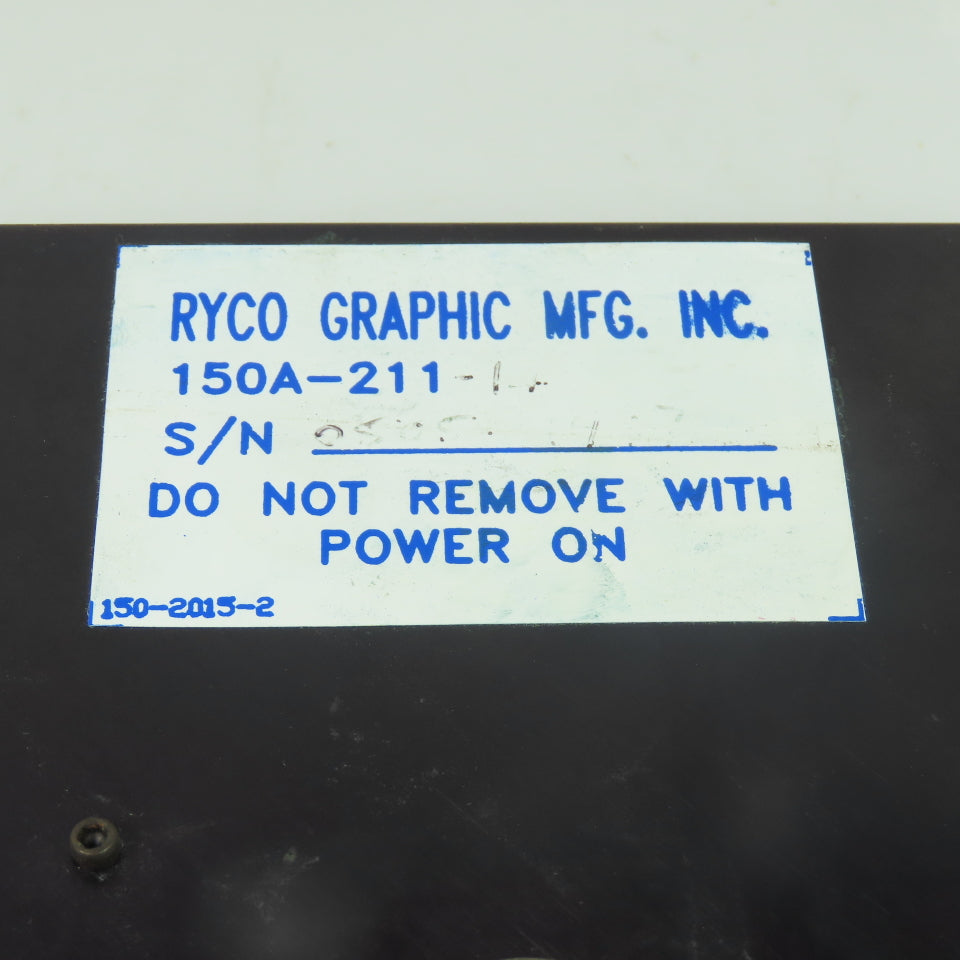 Ryco Graphic 150A-211 Digital Pulse Dampening System Control Panel