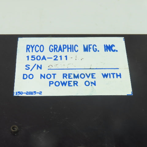 Ryco Graphic 150A-211 Digital Pulse Dampening System Control Panel
