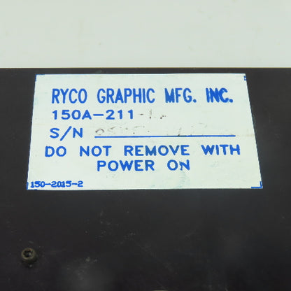 Ryco Graphic 150A-211 Digital Pulse Dampening System Control Panel