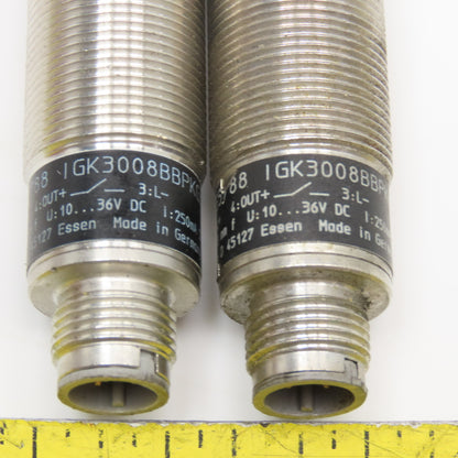 Efector IFM IGK3008BBPKG/US Inductive Proximity Sensor 10-30VDC Lot Of 2