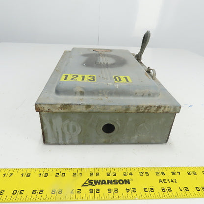 Cutler-Hammer 4131H311 30A Fusible Safety Disconnect Switch 3Ph 600VAC 7-1/2HP