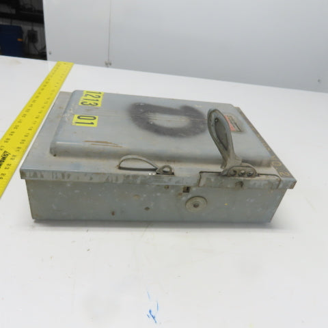 Cutler-Hammer 4131H311 30A Fusible Safety Disconnect Switch 3Ph 600VAC 7-1/2HP