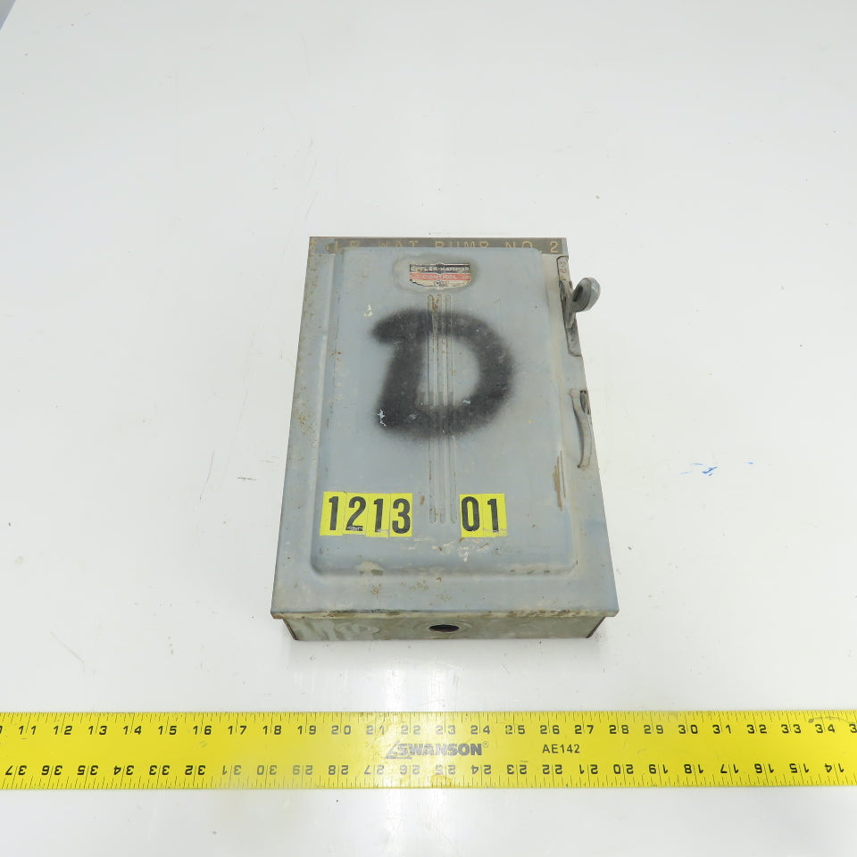 Cutler-Hammer 4131H311 30A Fusible Safety Disconnect Switch 3Ph 600VAC 7-1/2HP