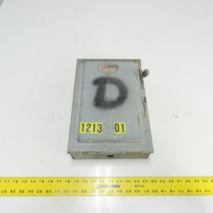 Cutler-Hammer 4131H311 30A Fusible Safety Disconnect Switch 3Ph 600VAC 7-1/2HP