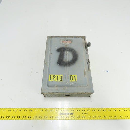 Cutler-Hammer 4131H311 30A Fusible Safety Disconnect Switch 3Ph 600VAC 7-1/2HP