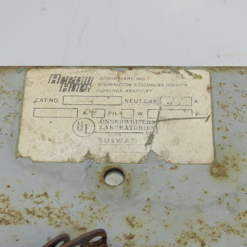 Arrow Hart 20HP Max Fusible Buss Plug Switch STD. 7-1/2HP