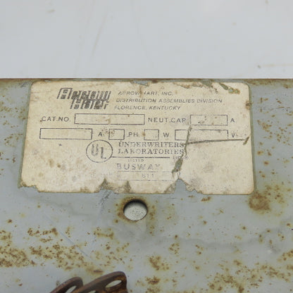 Arrow Hart 20HP Max Fusible Buss Plug Switch STD. 7-1/2HP