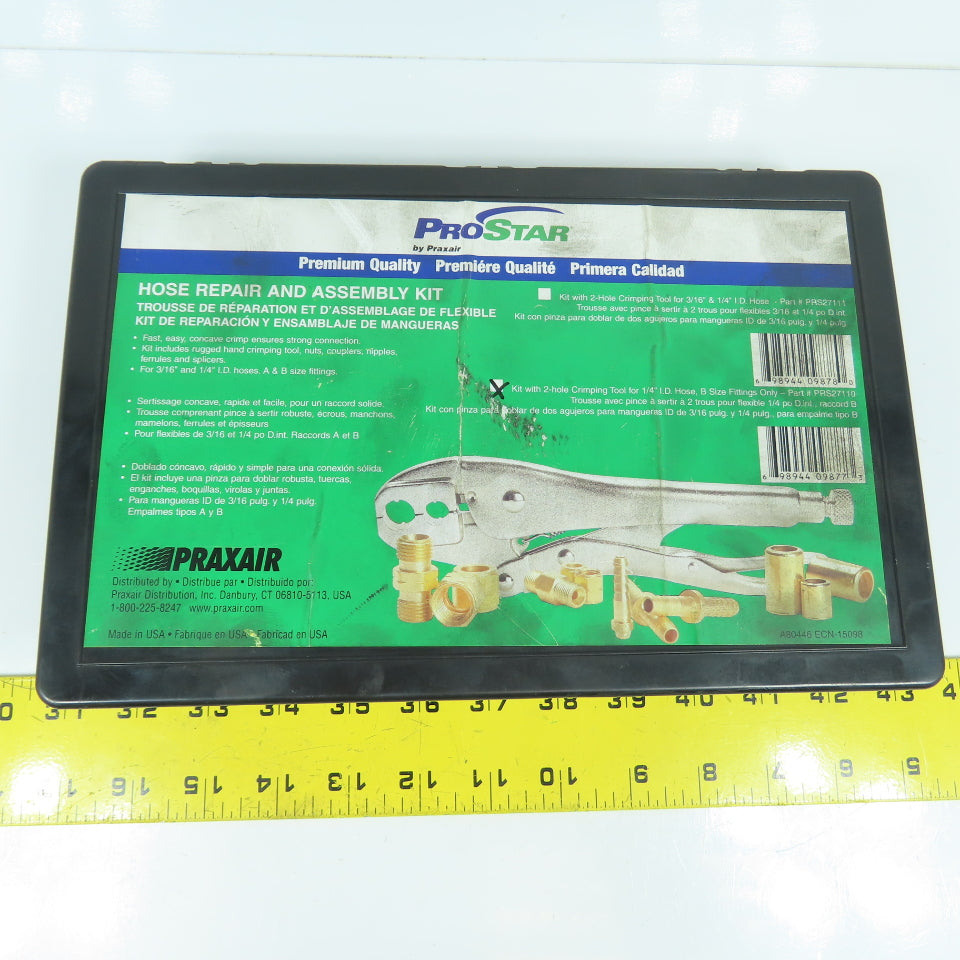 ProStar PRS27110 Gas Hose Repair Kit For 1/4" ID W/ Crimping Tool