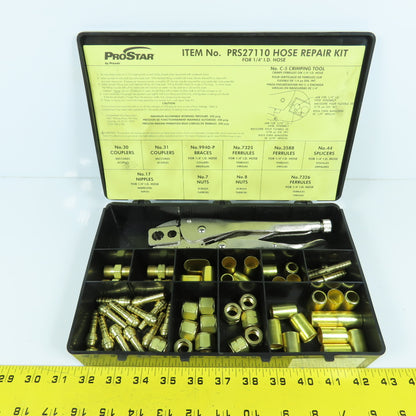 ProStar PRS27110 Gas Hose Repair Kit For 1/4" ID W/ Crimping Tool