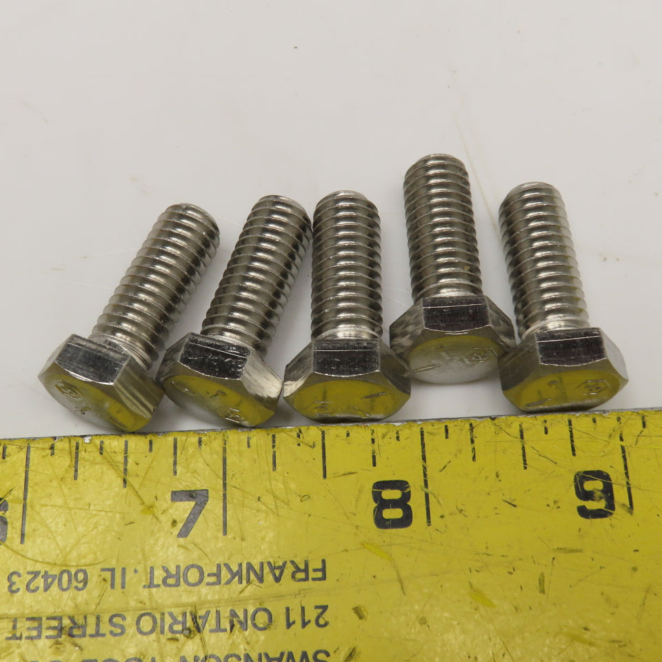 MS35307-360D 3/8-16 x 1" Course Thread Mil. Spec Stainless Steel Hex Bolt Lot/15