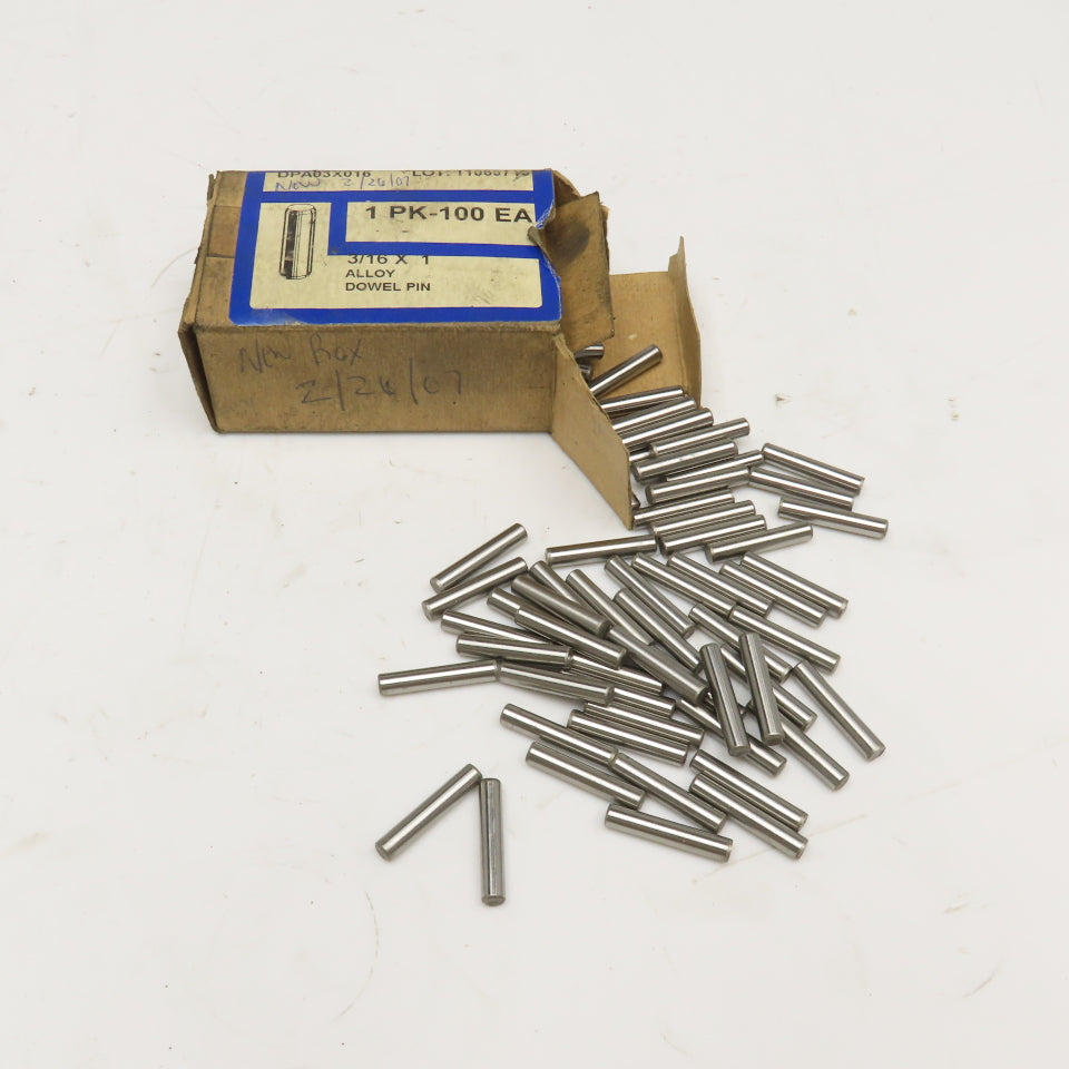 The Socket Source DPA03X016 3/16" x 1" Alloy Dowel Pin Lot Of 98
