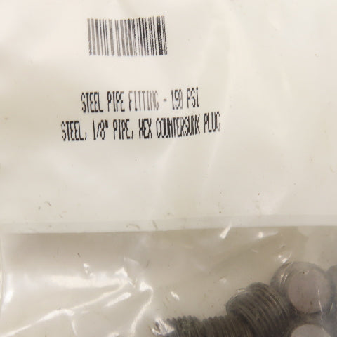 44605K231 1/8" NPT Countersunk Hex Pipe Plug Pack Of 10