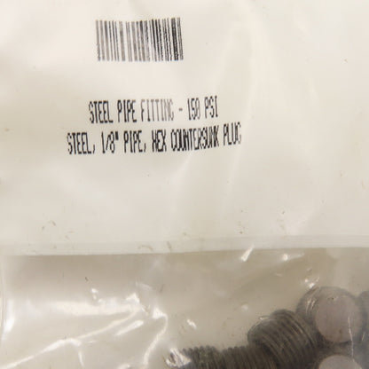 44605K231 1/8" NPT Countersunk Hex Pipe Plug Pack Of 10