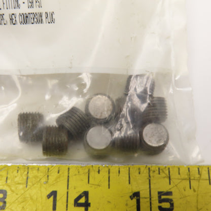 44605K231 1/8" NPT Countersunk Hex Pipe Plug Pack Of 10