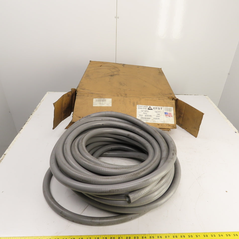 Anaconda Sealtite 3/4" x 75' Long EFST Grey Flexible Liquid-Tight Conduit