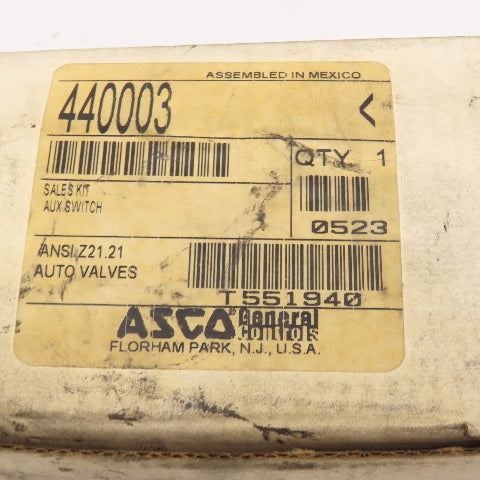 Asco 440003 AH2D Auxiliary Micro Switch