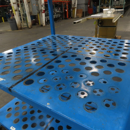 3-Shelf 480 Slot Cat 40 Tooling Steel Rolling Cart 48" x 48" x 60" H