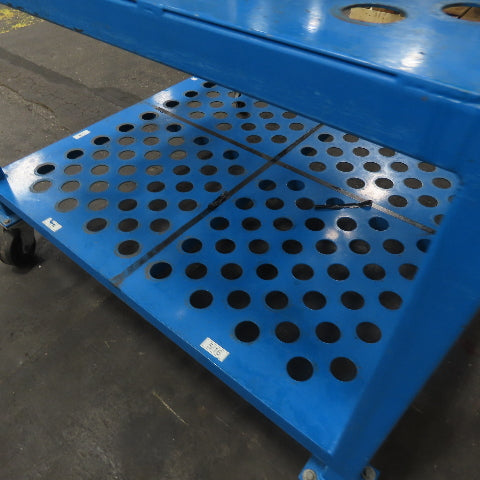 3-Shelf 480 Slot Cat 40 Tooling Steel Rolling Cart 48" x 48" x 60" H