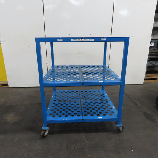 3-Shelf 480 Slot Cat 40 Tooling Steel Rolling Cart 48" x 48" x 60" H