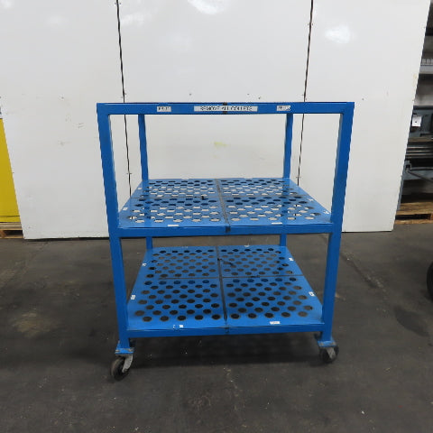 3-Shelf 480 Slot Cat 40 Tooling Steel Rolling Cart 48" x 48" x 60" H