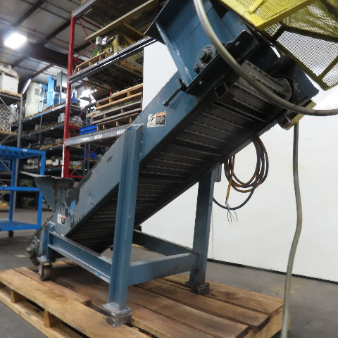 8" x 96" Incline Chip Conveyor 230/460V 3Ph 3/4HP 15FPM