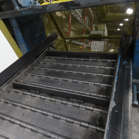 8" x 96" Incline Chip Conveyor 230/460V 3Ph 3/4HP 15FPM