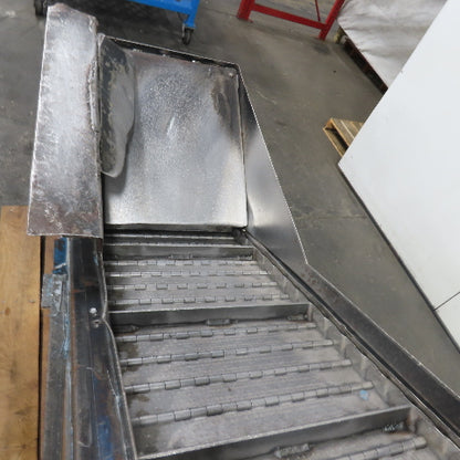 8" x 96" Incline Chip Conveyor 230/460V 3Ph 3/4HP 15FPM